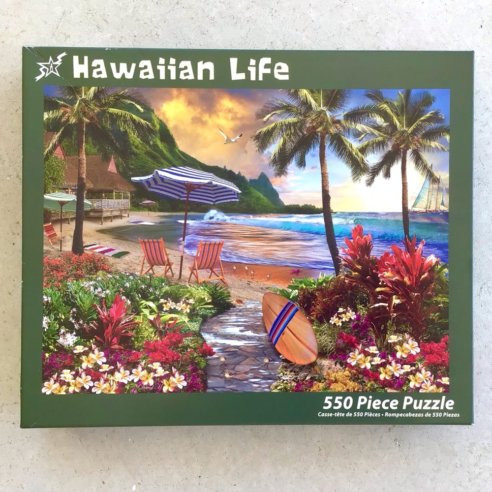Vermont Christmas Company Puzzle 550 Pieces COMPLETE Hawaiian Life Beach Scene